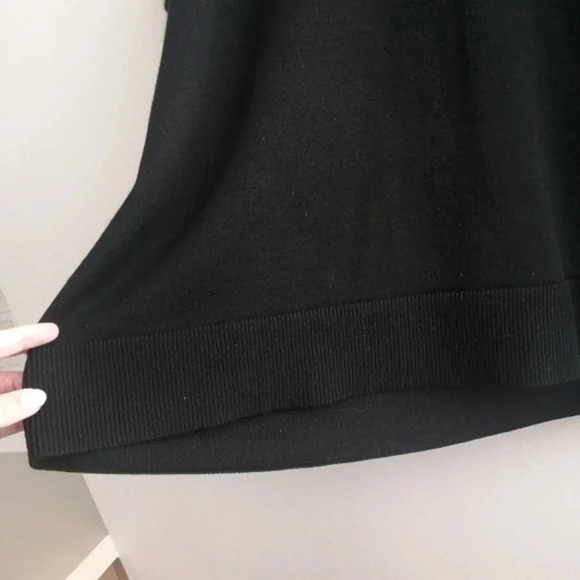 Bardot Wool Blend Boat Neck Black Sweater Ruffle Bell Sleeves 6 - Picture 6 of 13